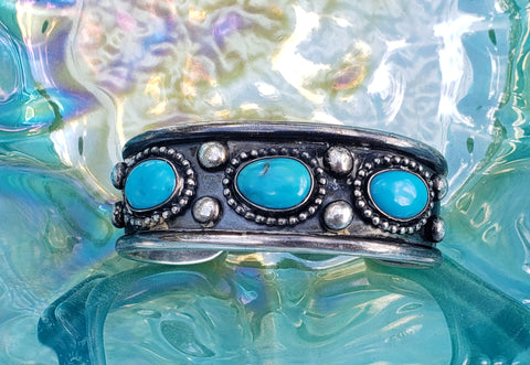 Native Pawn Turquoise Cuff Bracelet