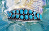 Vintage Turquoise Freeform Cluster Cuff Bracelet
