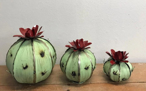 Metal Pincushion with Flower