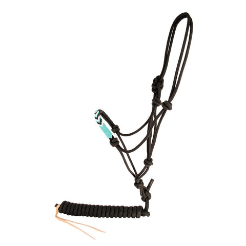 Beaded Nose Rope Halter with Lead - Diamond