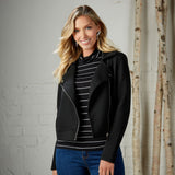 MUD PIE BENTON BLACK MOTO JACKET