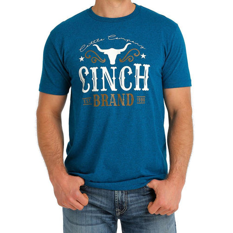 Cinch Blue Skull Logo Graphic Short Sleeve T-Shirt