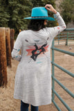 Women's Western Print Knit Duster