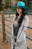 Women's Western Print Knit Duster