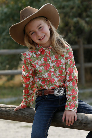 Cruel Girl Cactus Print Snap Western Shirt