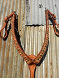 Martin Mixed Copper & Turquoise Dots Natural Breastcollar