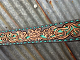 Turquoise Inlay & Buckstitch Breast Collar