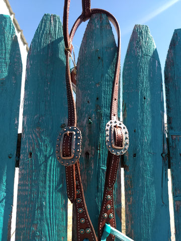 Martin Antique Turquoise Dots One Ear Headstall