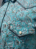 Women's Panhandle Turquoise Paisley Snap Shirt