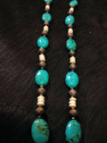 Ataggirl Long Bead Bone Feather Necklace