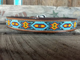 Teal & Black Beaded Inlay Belt