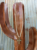 Ataggirl Bronze Cross with Pearls