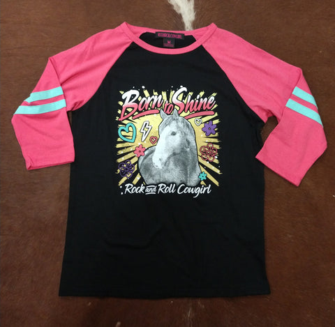 Rock & Roll Girl's 'Born to Shine' Horse Graphic Tee