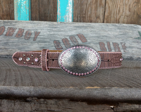 Girl's Pink Bling Belt