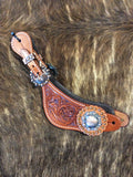 Ladies Spur Straps with Copper Concho