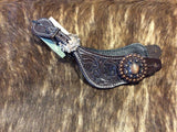 Ladies Spur Straps with Copper Concho