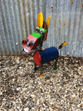 Extra Small Recyled Metal Crazy Donkey