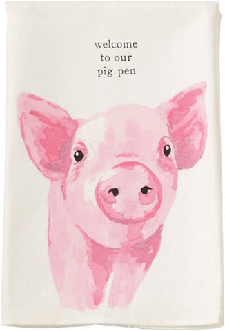 Mud Pie Pig Farm Dish Towel