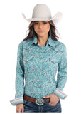 Women's Panhandle Turquoise Paisley Snap Shirt