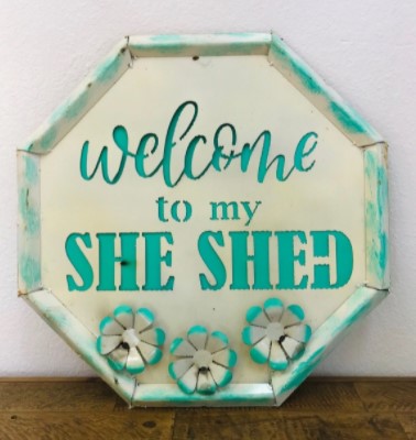She Shed Sign - Pink