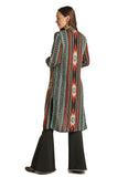 Rock and Roll Cowgirl Ladies Long Aztec Cardigan