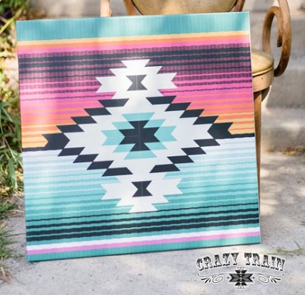 Crazy Train Aztec Accent Canvas