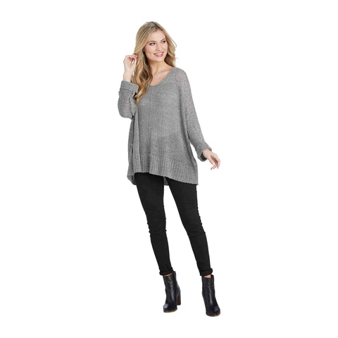 Mud Pie Caden Gray Knit Sweater