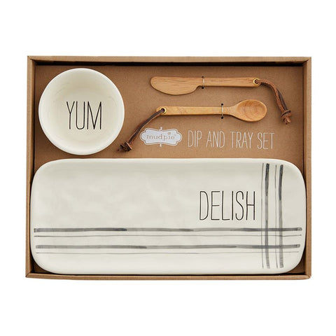 Mud Pie Delish Tray & Dip Set