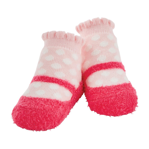 Mud Pie Mary Jane Chenille Dot Infant Socks