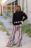 Crazy Train Serape Print Fancy Flares