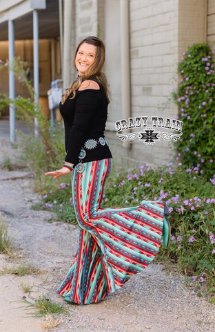 Crazy Train Serape Print Fancy Flares
