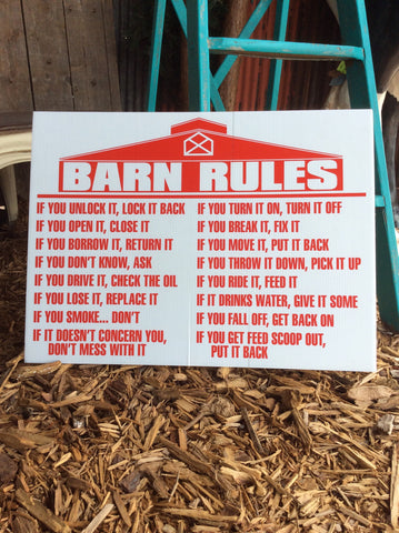 Barn Rules