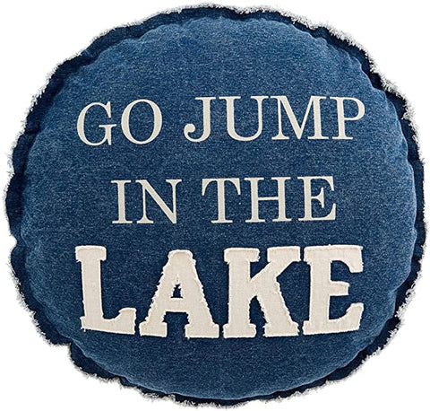 Mud Pie Go Jump in the Lake Pillow