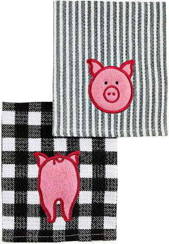 Mud Pie Farm Animal Scrubber Dishcloth