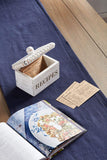 Mud Pie White Beaded Recipe Box
