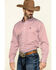 CINCH MEN'S RED TENCEL STRIPED LONG SLEEVE WESTERN SHIRT