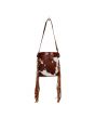 Cowboy Hand Tooled Cowhide Fringe Bag