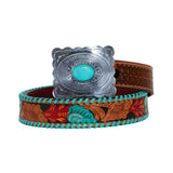 MYRA TROPICAL FOREST HAND TOOLED LEATHER BELT