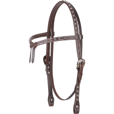 Cashel Antiqued Dotted Headstall