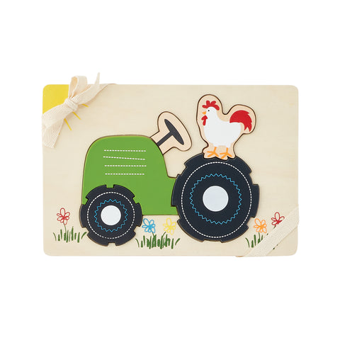 Mud Pie Farmhouse Tractor Baby Puzzle