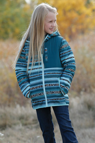 CRUEL GIRL  QUILTED PUFFER JACKET GIRLS- TURQUOISE